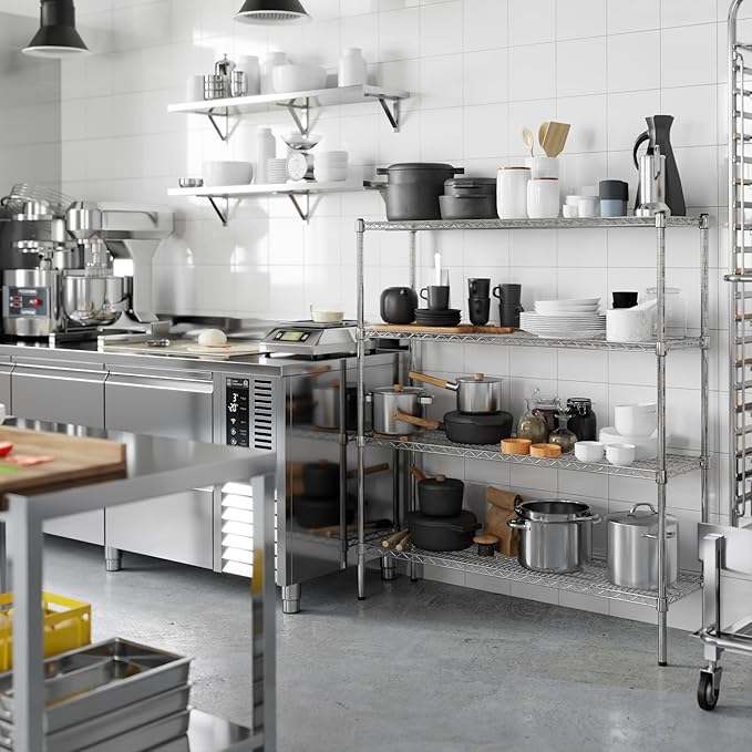 Regal Altair 14" Deep x 48" Wide x 54" Height Wire Shelving Kit | 4-Tier | NSF Commercial Storage Rack Unit