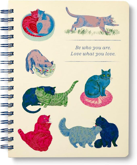 Compendium Spiral Notebook – Be Who You Are. Love What You Love. – A Designer Spiral Notebook with 192 Lined Pages, College Ruled, 7.0" W x 9.25" H