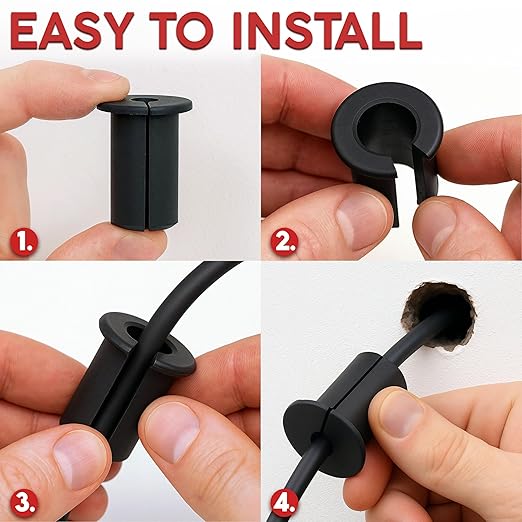 2 Pack 3/4 inch Silicone Wall Bushing Compatible with Starlink, Waterproof Cable Pass Through, Cable Grommet, Routing Kit Accessories