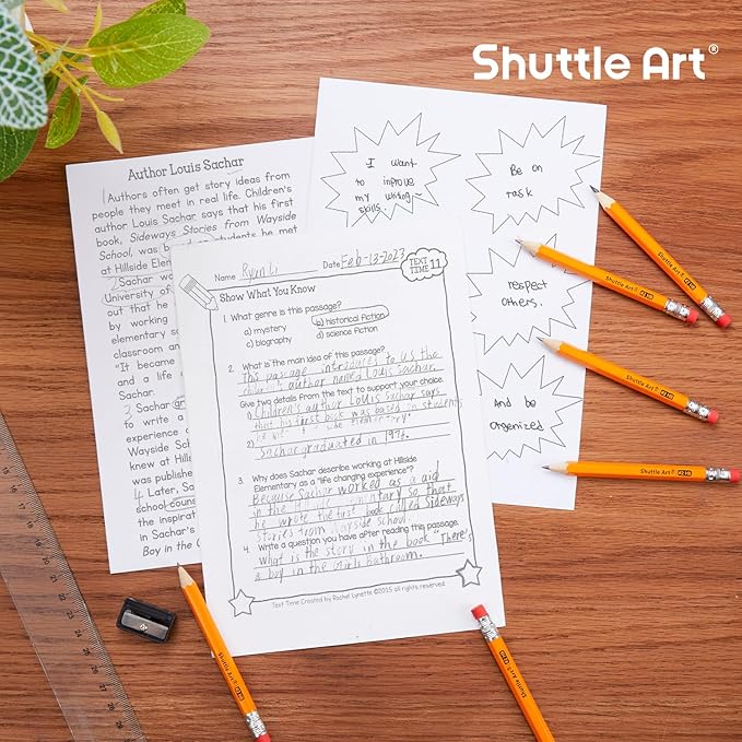 Shuttle Art 200 Pack Golf Pencils With Erasers, #2 HB Pencils Bulk, 3.5” Mini Pencil, Pre-Sharpened Small Pencil for Kids Teachers Classroom Games, Back to School Supplies