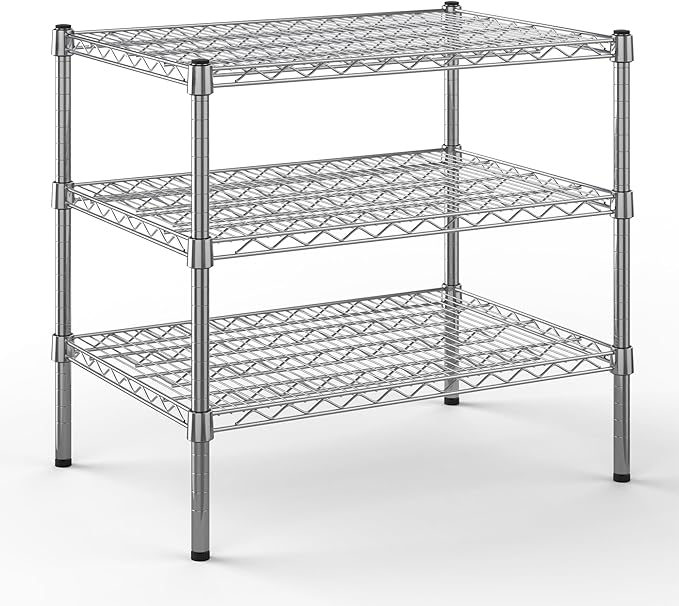 Regal Altair 21" Deep x 30" Wide x 27" Height Wire Shelving Kit | 3-Tier | NSF Commercial Storage Rack Unit