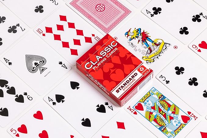 Classic Playing Cards 12 Pack, Standard Index, Red and Blue Casino Quality Bulk Playing Card Decks, Bulk Playing Cards for Poker, Black Jack, Euchre, Card Games, and Family Game Night