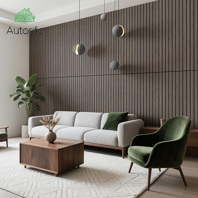 4 Pack Acoustic Panel, 47.2”x23.6” Acoustic Panels for Wall, Decorative Large Acoustic Panels with Wood Finish, for Office,Home Theater,Studio,Living Room, Walnut