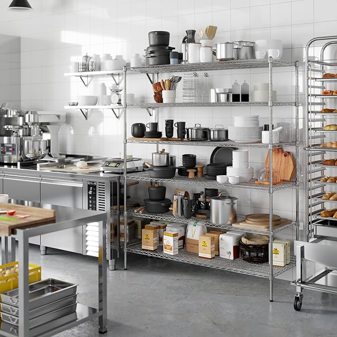 Regal Altair 21" Deep x 60" Wide x 74" Height Wire Shelving Kit | 6-Tier | NSF Commercial Storage Rack Unit