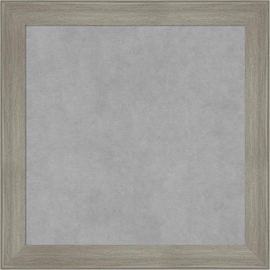 Amanti Art Grey Framed Magnetic Board 24x24 Medium Vision Board for use with Magnets, 100% Metal Sheet to Display Items as Office Decor or for Home Organization in mudroom, Kitchen or Kids Room