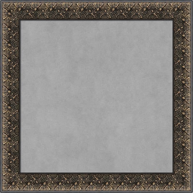 Amanti Art Black Framed Magnetic Board 25x25 Medium Vision Board for use with Magnets, 100% Metal Sheet to Display Items as Office Decor or for Home Organization in mudroom, Kitchen or Kids Room