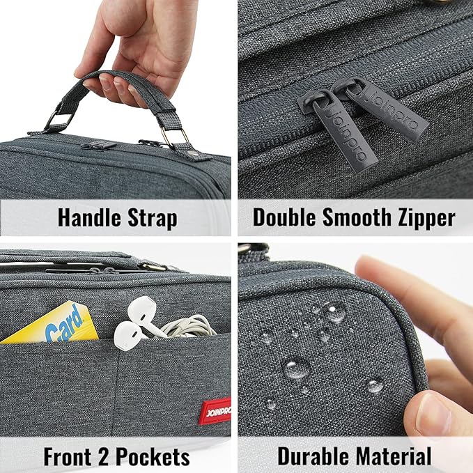 JOINPRO Pencil Case, Large Capacity Pencil Case Organizer; Double Zipper Storage Bag; Big Pencil Pouch for College School Office Teen Girl Boy Men Women Adult