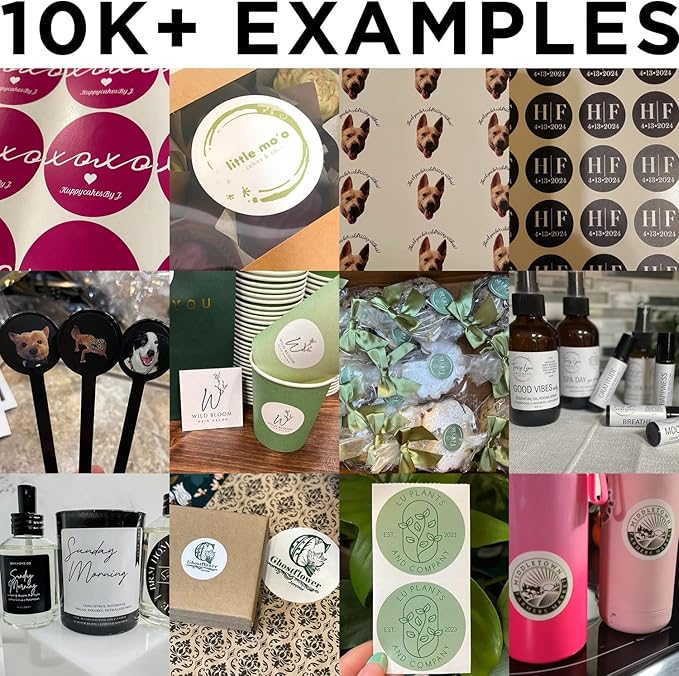 AHEADGOODS Custom Stickers - Personalized Labels, Customized Stickers with Any Design Image Logo Text, 100 Labels (Scalloped, 4"x4")