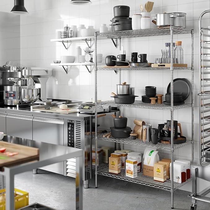 Regal Altair 21" Deep x 42" Wide x 74" Height Wire Shelving Kit | 5-Tier | NSF Commercial Storage Rack Unit