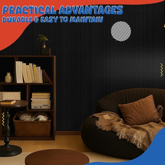 10 Pack Acoustic Panels,47.2”x23.6“x0.4” Acoustic Wall Panels,Large Soundproof Panels,Self-Adhesive Sound proof Panels for Walls,Acoustic Treatment for Recording Studio&Office,Black