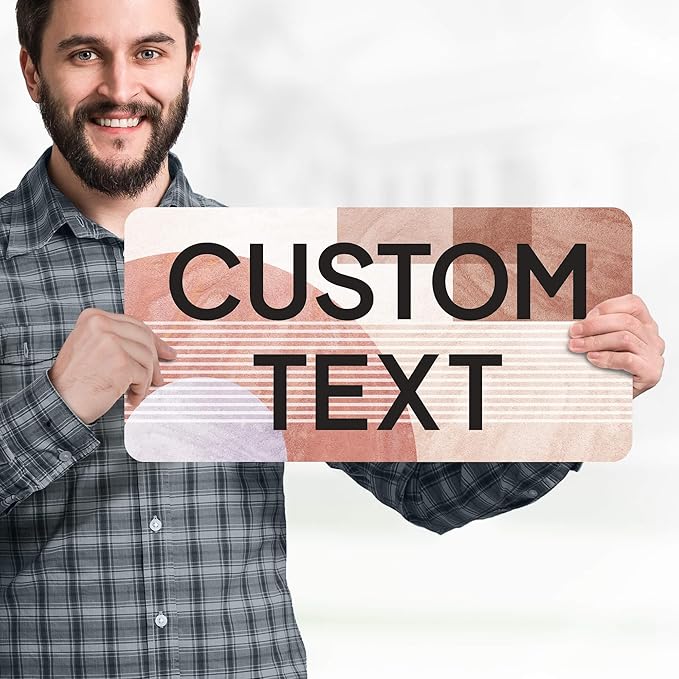 Custom Sign, Custom Street Sign, 11 Font Colors, 13 Font Styles, 4 Hole Options, 22 Sizes, 9x18 Inches, Rust Free DiBound, Fade Resistant, Made in USA by My Sign Center (Mid-Century Modern 1)