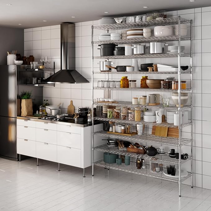 Regal Altair 18" Deep x 60" Wide x 96" Height Wire Shelving Kit | 10-Tier | NSF Commercial Storage Rack Unit
