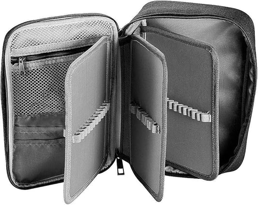 Number-one Large Capacity Pencil Case, 72 Slots Colored Pencil Pouch Bag Portable Pencil Holder Stationery Organizer with Compartments for Office and Travel, Black