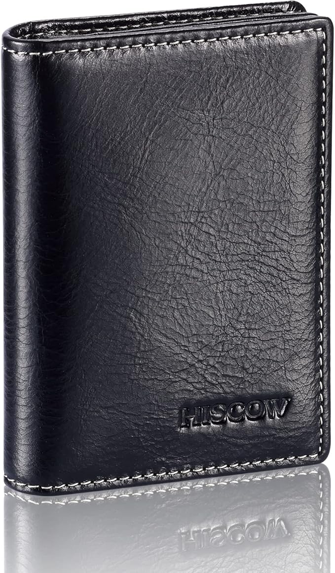 Leather Business Card Case Holder for Men & Women, Italian Calfskin