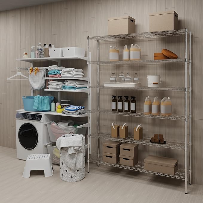 Regal Altair 14" Deep x 60" Wide x 74" Height Wire Shelving Kit | 6-Tier | NSF Commercial Storage Rack Unit