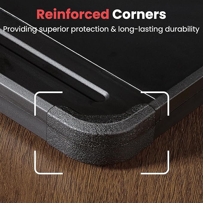 Sooez Reinforced Clipboard with Storage, Inner Plastic Folder Attached, Heavy Duty Plastic Clip Boards 8.5x11 with Pen Holder, High Capacity Nursing Clipboard for Teacher Office Home, Letter / A4 Size