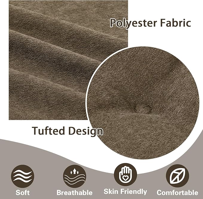 TANYOO Recliner Cushion for Elderly - Patented Dual Seat Cushion for Sagging Recliner Replacement Booster Cushion for Easy Get Up from Chair, Sofa & Couch, Relieves Long-Sitting Pain 20x20x4 Brown