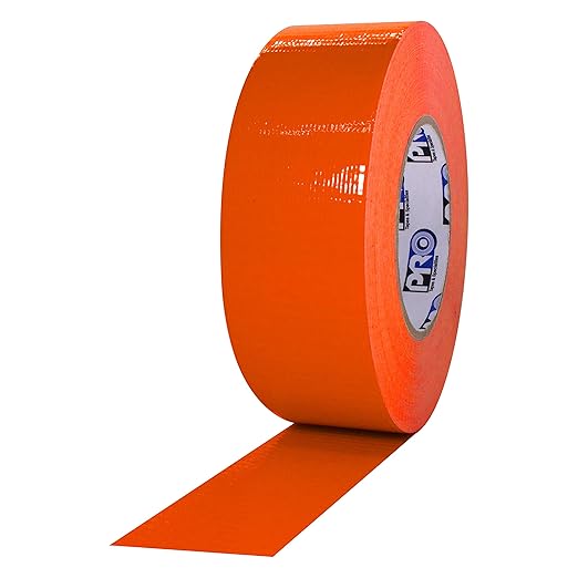 ProTapes Pro Duct 139 PE-Coated Cloth Fluorescent Specialty Grade Duct Tape, 60 yds Length x 2" Width, Fluorescent Orange (Pack of 1)