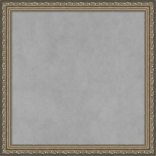 Amanti Art Silver Framed Magnetic Board 18x18 Small Vision Board for use with Magnets, 100% Metal Sheet to Display Items as Office Decor or for Home Organization in mudroom, Kitchen or Kids Room