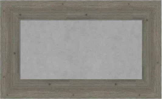 Amanti Art Grey Framed Magnetic Board 19x31 Small Vision Board for use with Magnets, 100% Metal Sheet to Display Items as Office Decor or for Home Organization in mudroom, Kitchen or Kids Room