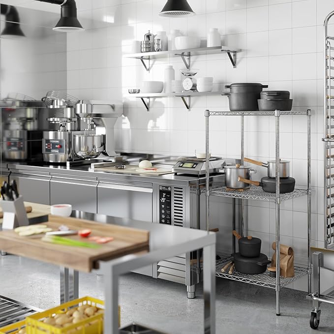 Regal Altair 21" Deep x 24" Wide x 54" Height Wire Shelving Kit | 3-Tier | NSF Commercial Storage Rack Unit