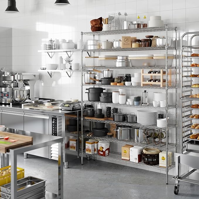 Regal Altair 14" Deep x 60" Wide x 86" Height Wire Shelving Kit | 8-Tier | NSF Commercial Storage Rack Unit