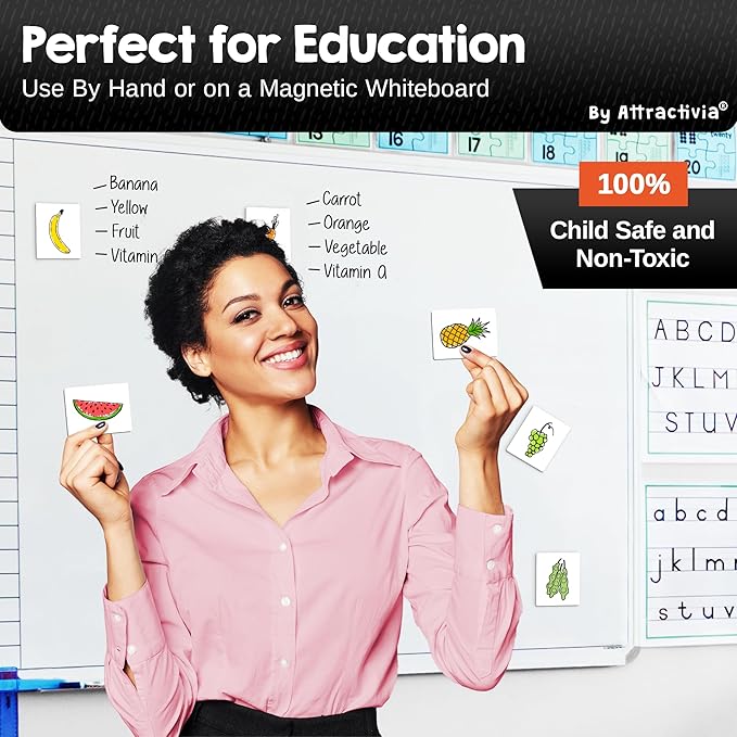 Attractivia Dry Erase Magnetic Labels 2.8 x 1.8 in, Small Dry Erase Magnets, 40-Pack, White Erasable Write-On All-Purpose Labels, for Office, Education, Home, Whiteboard