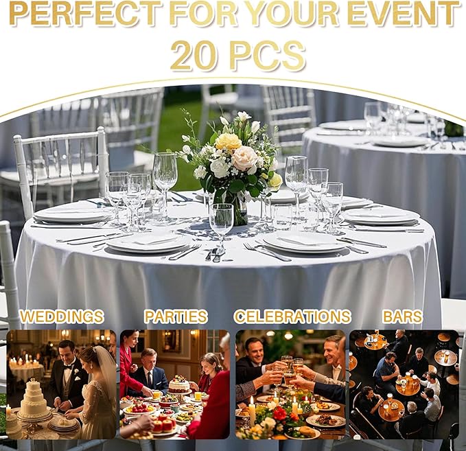 20 Pack Reserved Table Signs White Reserved Table Tent Card with Gold Foil Design for Wedding Party Restaurant - Double Sided Reserved Sign Table Tent Place Cards for Event