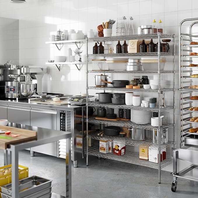 Regal Altair 18" Deep x 48" Wide x 74" Height Wire Shelving Kit | 8-Tier | NSF Commercial Storage Rack Unit