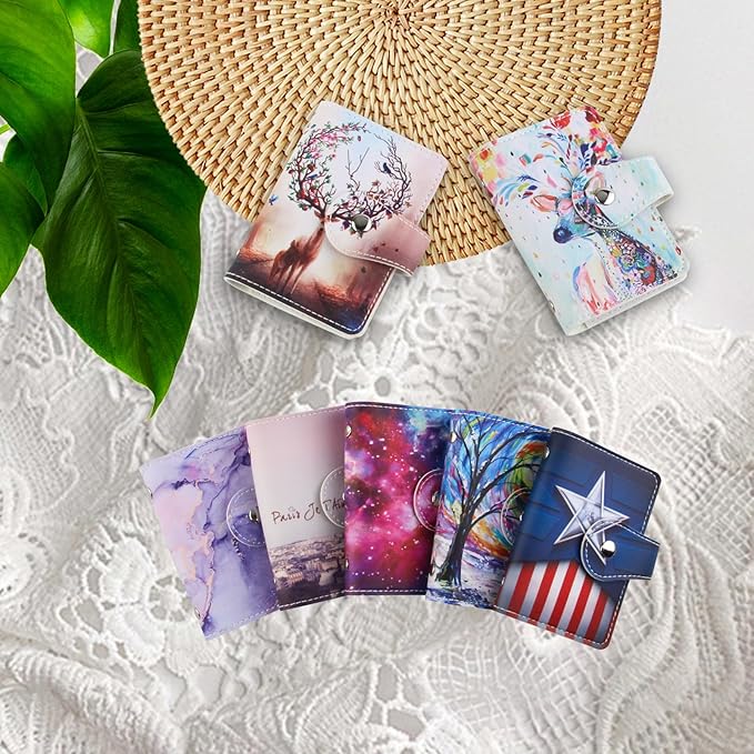 PRIVILLA 2 Pcs Credit Card Holder and business card holder，Sd Card Holder Each Has 26 Card Organizers, 2024 New Credit Card Holders book for Men and Women.
