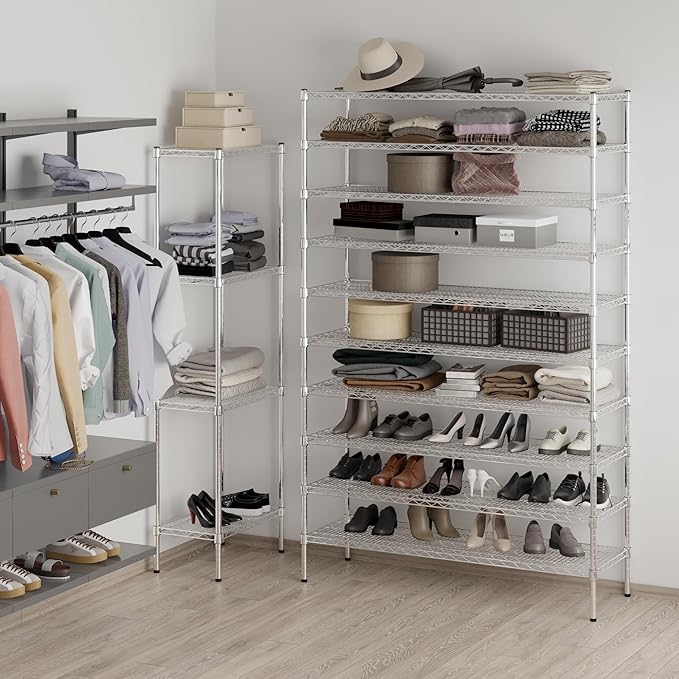 Regal Altair 18" Deep x 54" Wide x 86" Height Wire Shelving Kit | 10-Tier | NSF Commercial Storage Rack Unit