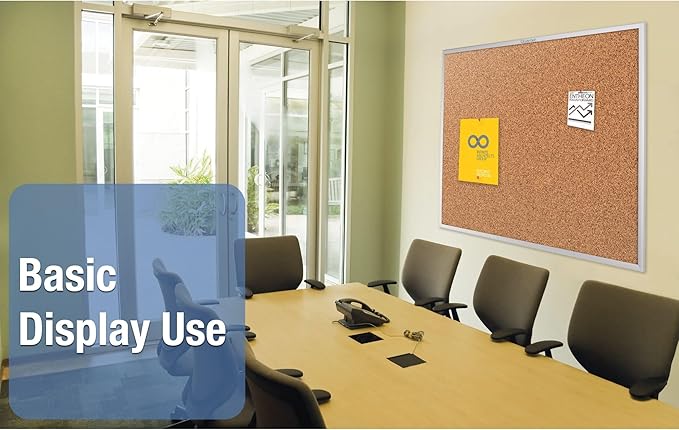 Quartet Standard Aluminum Frame Cork Bulletin Board, 60” x 36” (2305)