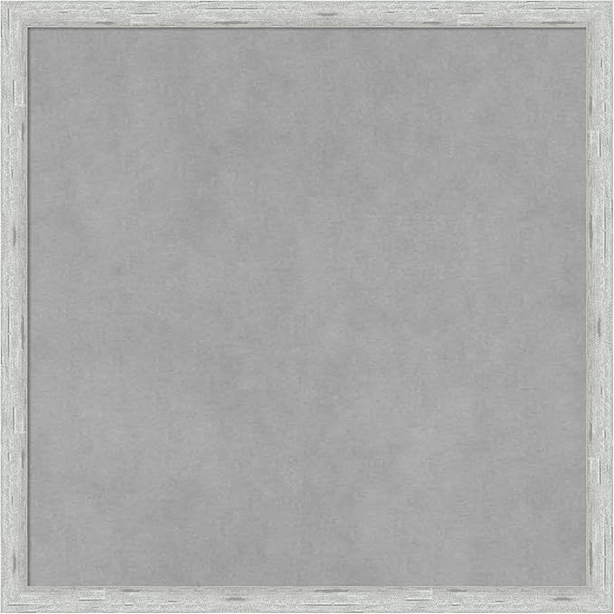 Amanti Art Silver Framed Magnetic Board 17x17 Small Vision Board for use with Magnets, 100% Metal Sheet to Display Items as Office Decor or for Home Organization in mudroom, Kitchen or Kids Room