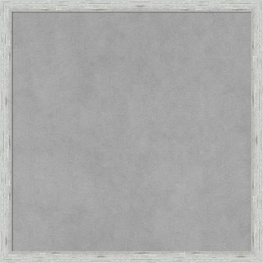 Amanti Art Silver Framed Magnetic Board 17x17 Small Vision Board for use with Magnets, 100% Metal Sheet to Display Items as Office Decor or for Home Organization in mudroom, Kitchen or Kids Room