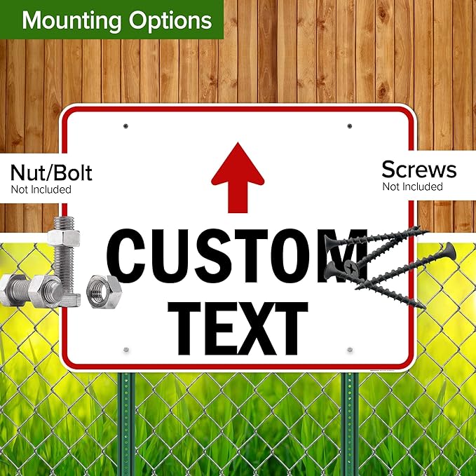 Custom Arrow,Custom Directional Sign, Up Arrow,36x48 Inches, Rust Free DiBound, Fade Resistant, Made in USA by My Sign Center