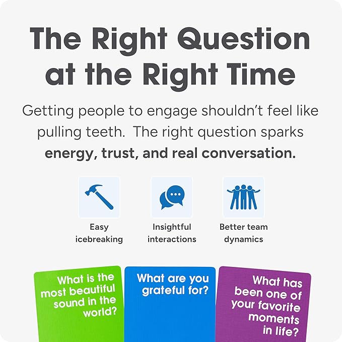 We! Connect Cards - Conversation Cards to Build Trust & Connection - Ideal Office Games, Ice Breakers & Educational Team Building Games - Featured by TEDx (60 Color-Coded Pieces)