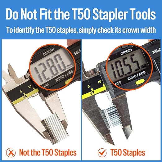 meite 21 Gauge Upholstery Staples, 1/2-Inch Crown with 3/8-Inch Length Galvanized Heavy Duty Staples for Staple Guns MT8016, MT8016S, and MT8016SLN (10,000 Counts)