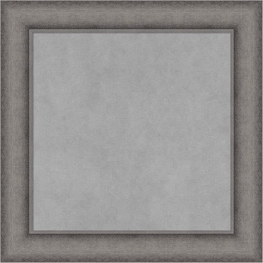 Amanti Art Grey Framed Magnetic Board 20x20 Small Vision Board for use with Magnets, 100% Metal Sheet to Display Items as Office Decor or for Home Organization in mudroom, Kitchen or Kids Room