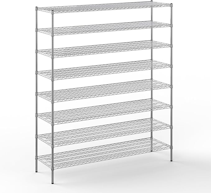 Regal Altair 21" Deep x 72" Wide x 86" Height Wire Shelving Kit | 8-Tier | NSF Commercial Storage Rack Unit