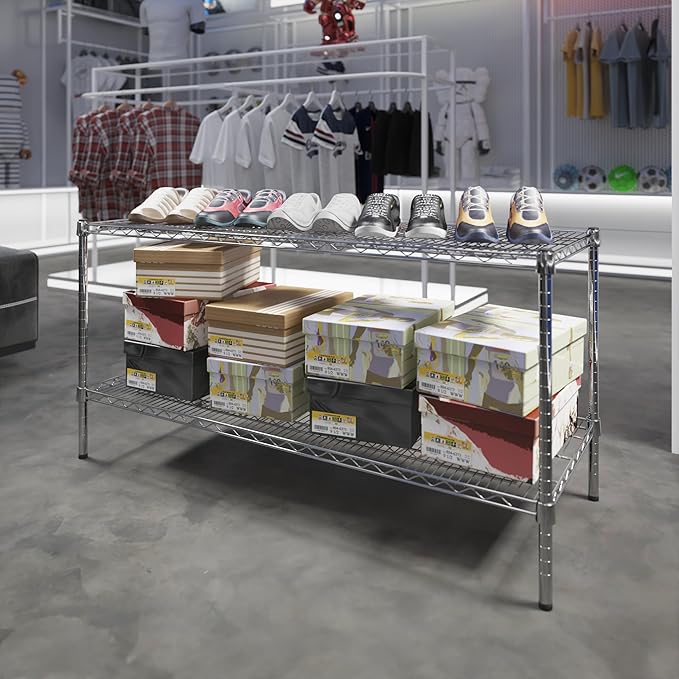 Regal Altair 21" Deep x 54" Wide x 27" Height Wire Shelving Kit | 2-Tier | NSF Commercial Storage Rack Unit
