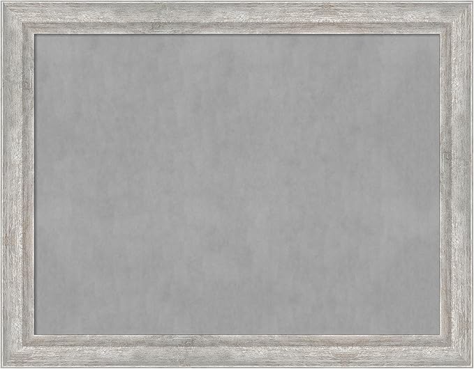 Amanti Art Silver Framed Magnetic Board 21x27 Medium Vision Board for use with Magnets, 100% Metal Sheet to Display Items as Office Decor or for Home Organization in mudroom, Kitchen or Kids Room