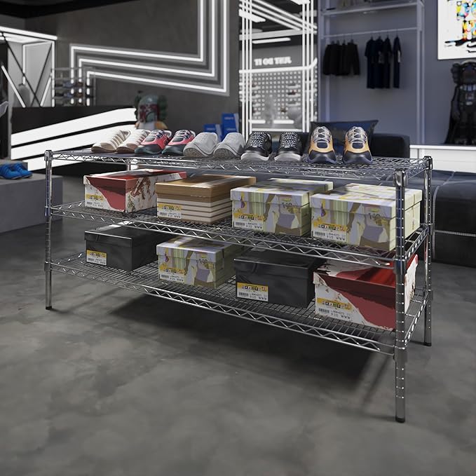 Regal Altair 21" Deep x 60" Wide x 27" Height Wire Shelving Kit | 3-Tier | NSF Commercial Storage Rack Unit