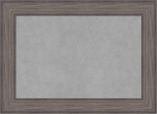 Amanti Art Grey Framed Magnetic Board 21x29 Medium Vision Board for use with Magnets, 100% Metal Sheet to Display Items as Office Decor or for Home Organization in mudroom, Kitchen or Kids Room