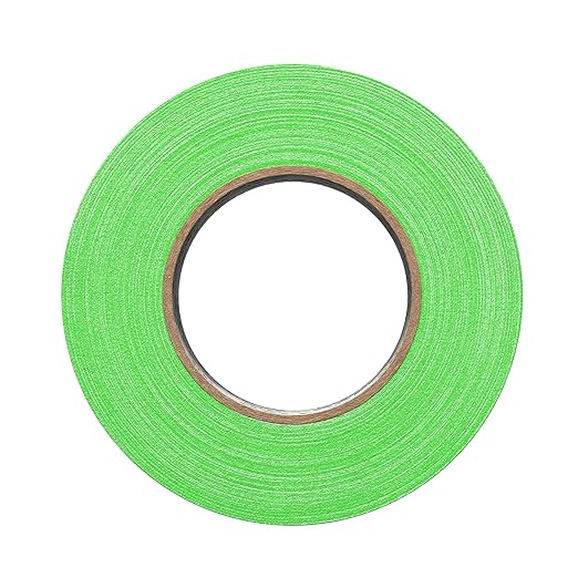 2" Width ProTapes Pro Gaff Premium Matte Cloth Gaffer's Tape With Rubber Adhesive, 50 yds Length x, Fluorescent Green (Pack of 1)