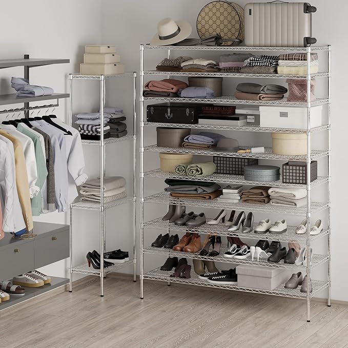 Regal Altair 21" Deep x 60" Wide x 86" Height Wire Shelving Kit | 10-Tier | NSF Commercial Storage Rack Unit