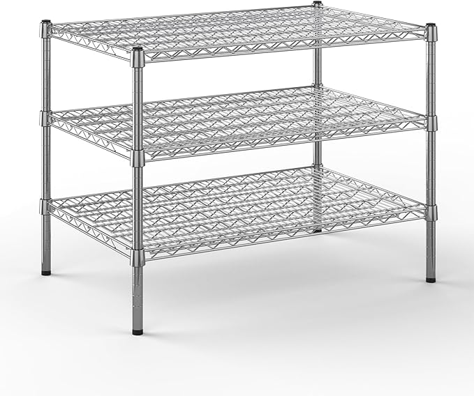Regal Altair 24" Deep x 36" Wide x 27" Height Wire Shelving Kit | 3-Tier | NSF Commercial Storage Rack Unit