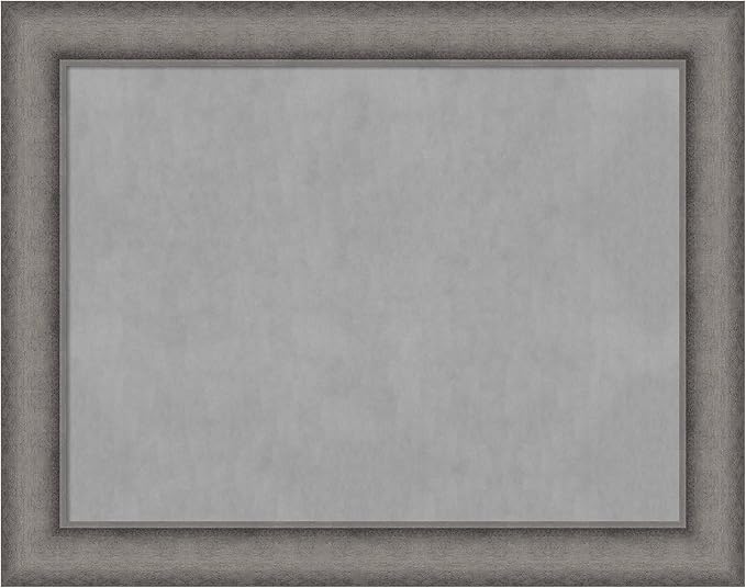 Amanti Art Grey Framed Magnetic Board 22x28 Medium Vision Board for use with Magnets, 100% Metal Sheet to Display Items as Office Decor or for Home Organization in mudroom, Kitchen or Kids Room