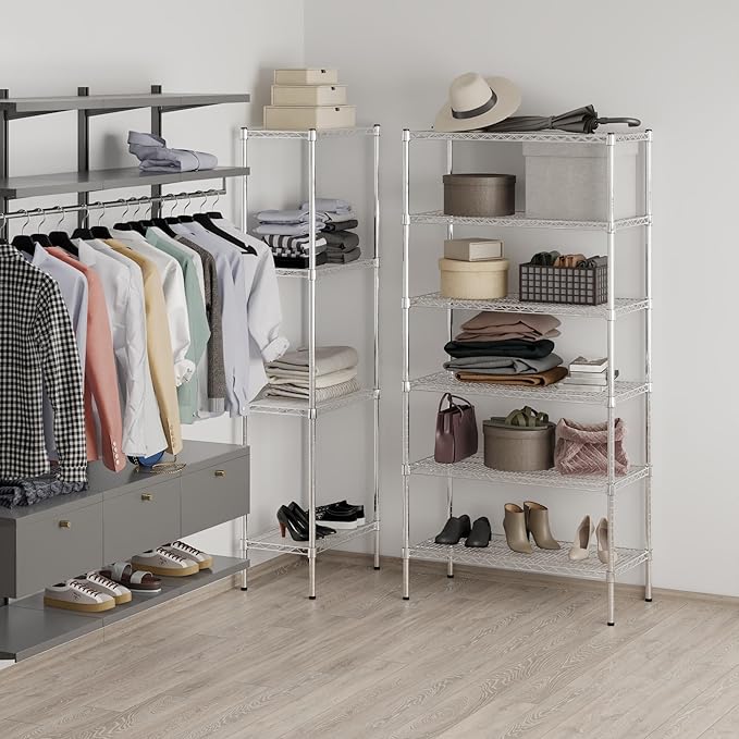 Regal Altair 18" Deep x 36" Wide x 74" Height Wire Shelving Kit | 6-Tier | NSF Commercial Storage Rack Unit