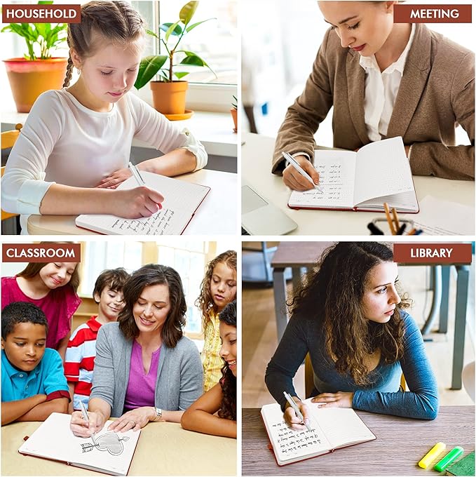 5 Pack Journal Notebook Bulk for School, Feela Hardcover Business Notebooks Classic Ruled Lined Journals with Pen Holder for Work Note Taking, with 5 Black Pens, 120 GSM, 5.1”x8.3”, A5, Brown