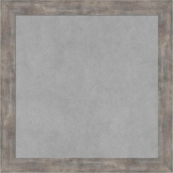 Amanti Art Silver Framed Magnetic Board 19x19 Small Vision Board for use with Magnets, 100% Metal Sheet to Display Items as Office Decor or for Home Organization in mudroom, Kitchen or Kids Room